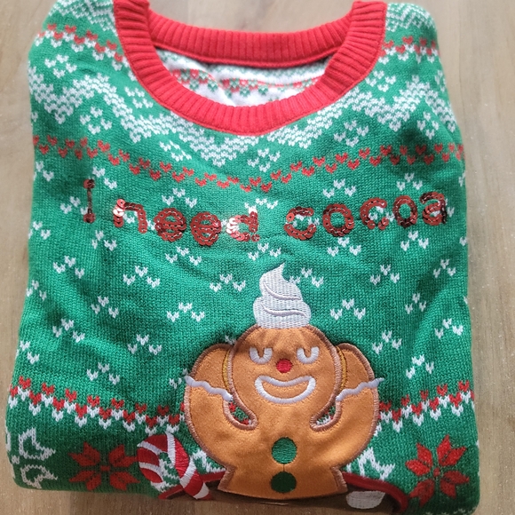 Christmas Sweater Kids Size L  Gingerbread Design-Giggling Getup. - Picture 6 of 9